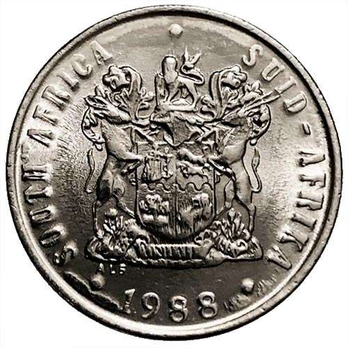 1988 South Africa 10c nickel Very Fine