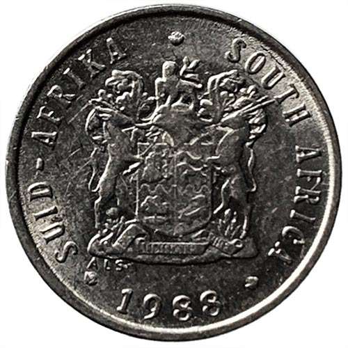 1988 South Africa 5c nickel Very Fine