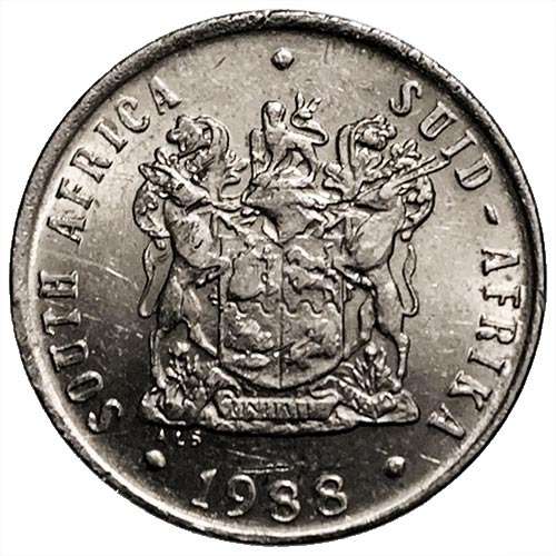 1988 South Africa 10c nickel Fine
