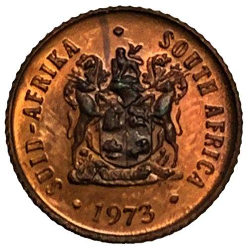 1973 South Africa 1c uncirculated bronze