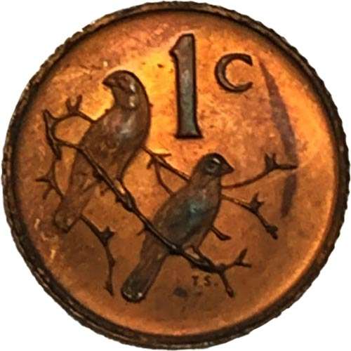 1973 South Africa 1c uncirculated bronze