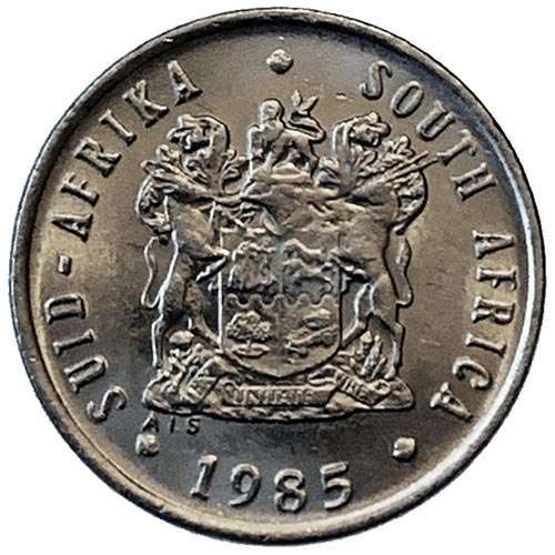 1985 South Africa 5c nickel Very Fine