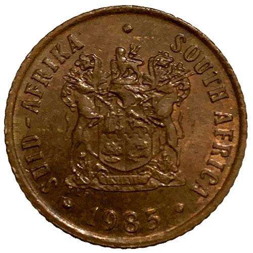1985 South Africa coat of arms 1c bronze