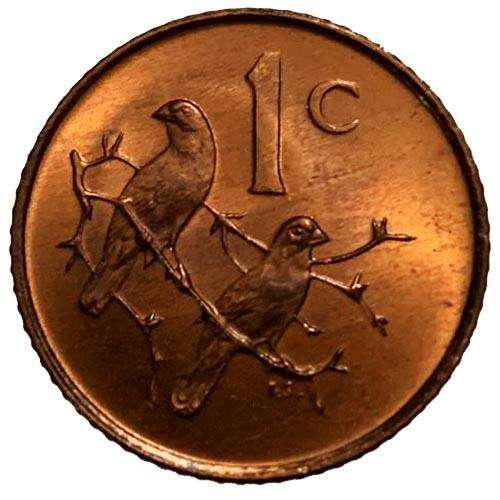 1968 South Africa Charles Swart English 1c Uncirculated bronze
