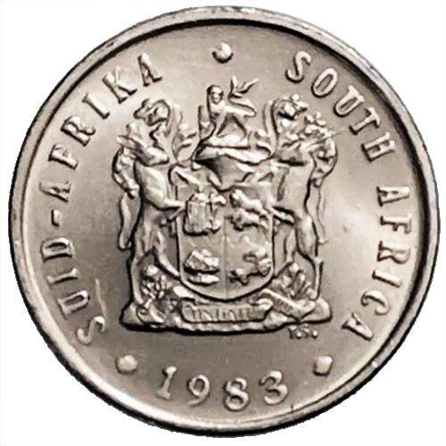 1983 South Africa 5c pure nickel Fine