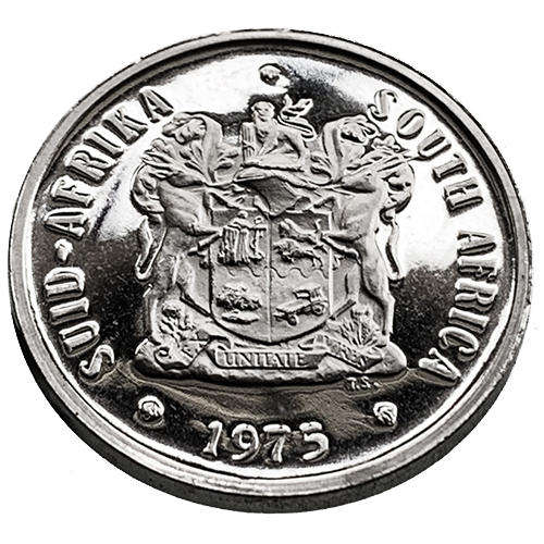 1975 South Africa 20c PROOF nickel