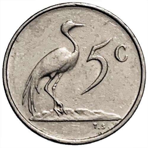 1981 South Africa 5c pure nickel Fine