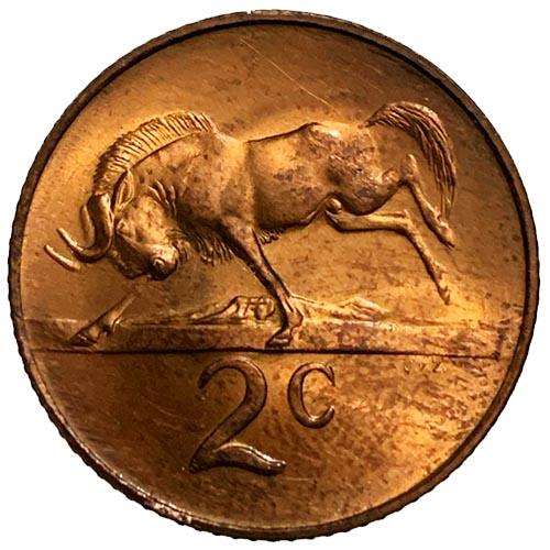 1967 South Africa Jan Van Riebeeck English 2c Uncirculated bronze