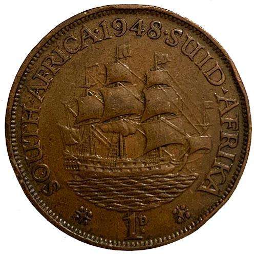 1948 South Africa 1 Penny - George VI
