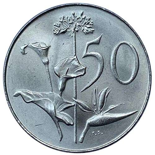 1967 South Africa English UNCIRCULATED 50c