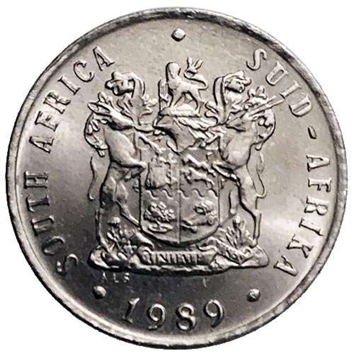 1989 South Africa 10c pure nickel Very Fine