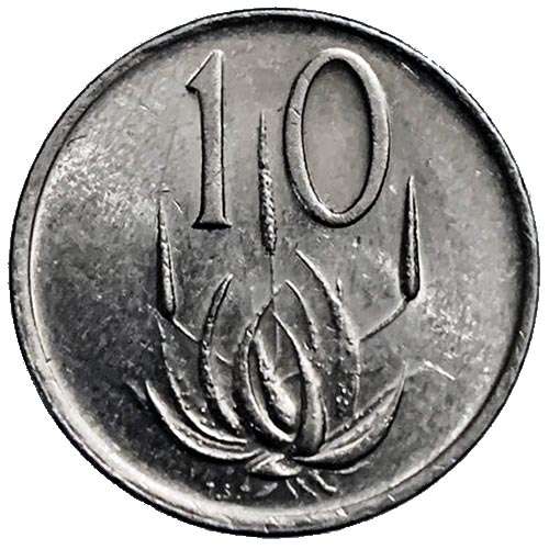 1989 South Africa 10c pure nickel Very Fine