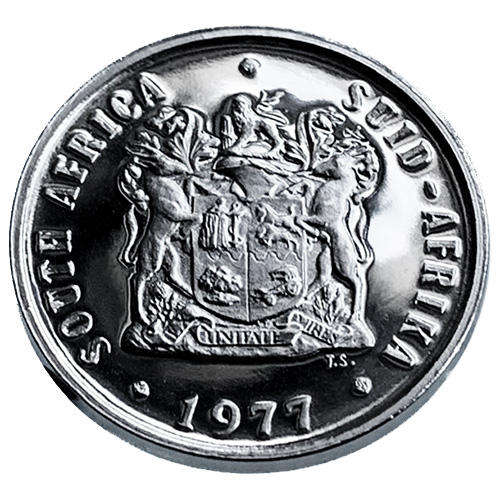 1977 South Africa 10c proof nickel