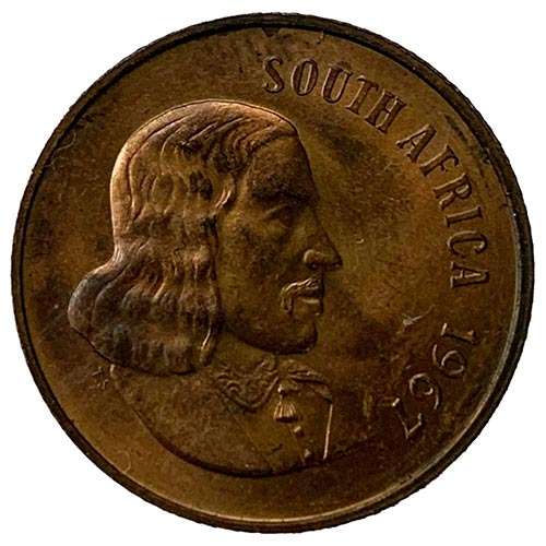 1967 South Africa English 2c uncirculated bronze