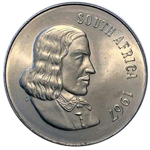 1967 South Africa Jan van Riebeeck English UNCIRCULATED 50c