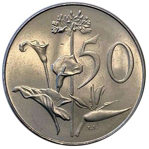 1967 South Africa Jan van Riebeeck English UNCIRCULATED 50c