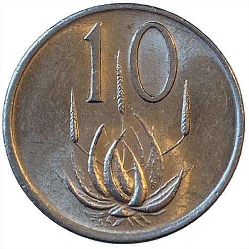 1989 South Africa 10c nickel Very Fine