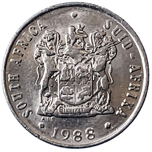 1988 South Africa 10c nickel Fine