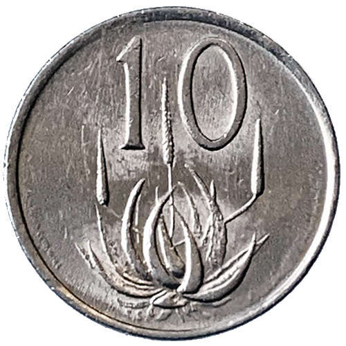 1988 South Africa 10c nickel Fine