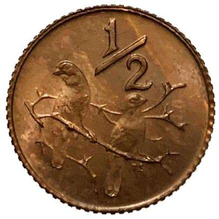 1976 South Africa Jacobus Johannes Fouche UNCIRCULATED half cent 1/2c