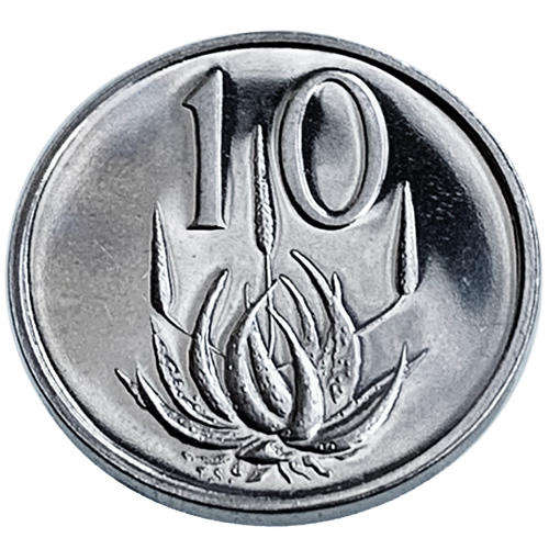 1980 South Africa 10c proof nickel