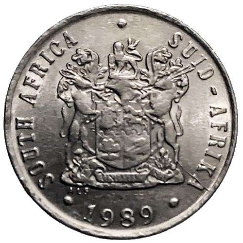 1989 South Africa 10c nickel Fine