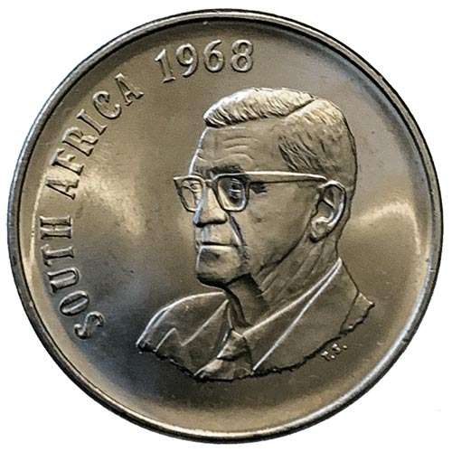 1968 South Africa English UNCIRCULATED 50c
