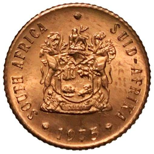 1975 South Africa UNCIRCULATED half cent 1/2c