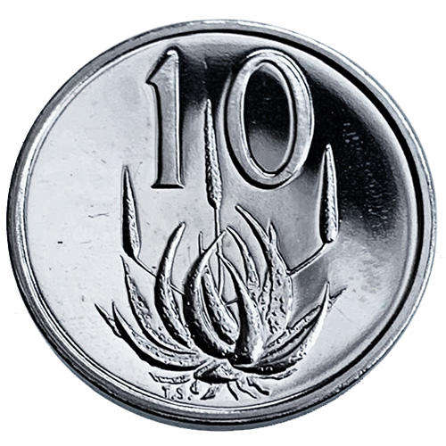 1972 South Africa 10c proof nickel