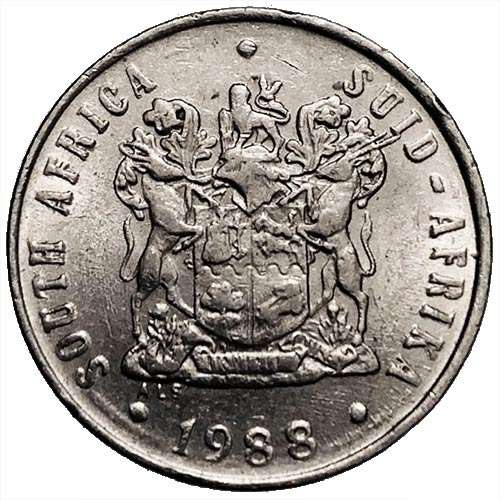 1988 South Africa 10c nickel Very Fine