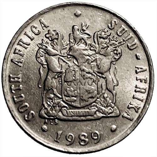 1989 South Africa 10c nickel Very Fine