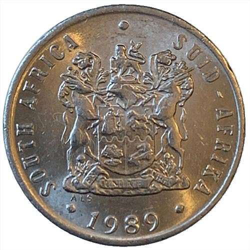 1989 South Africa 10c nickel Very Fine