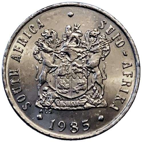 1985 South Africa 10c pure nickel Very Fine