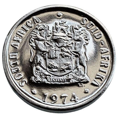 1974 South Africa 10c proof nickel