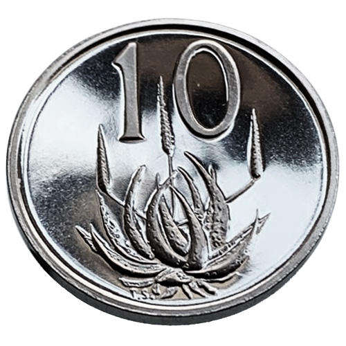 1974 South Africa 10c proof nickel