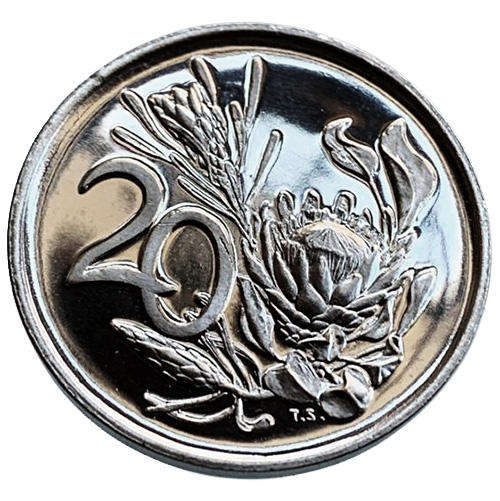 1974 South Africa 20c PROOF nickel