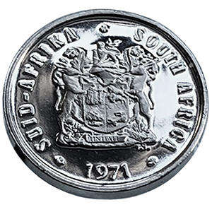 1971 South Africa 5c PROOF nickel