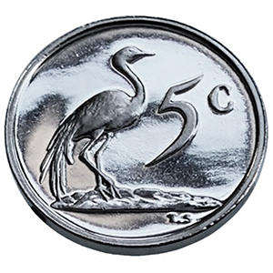 1971 South Africa 5c PROOF nickel