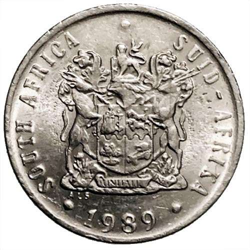 1989 South Africa 10c nickel Very Fine