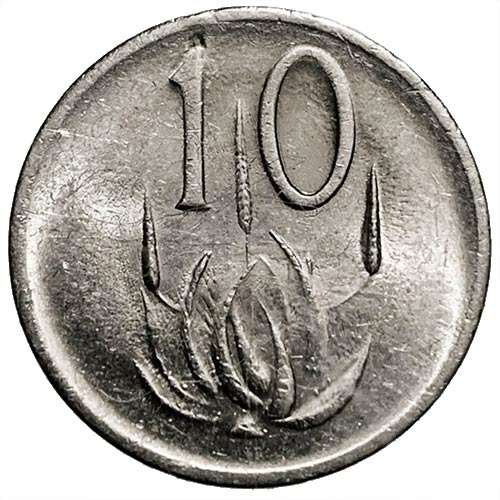 1989 South Africa 10c nickel Very Fine