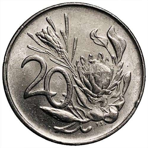 1987 South Africa 20c pure nickel Very Fine