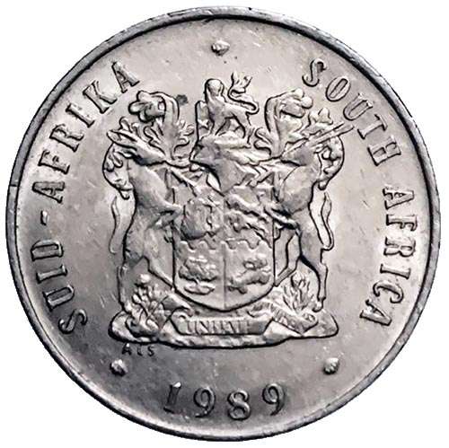 1989 South Africa 20c pure nickel Fine