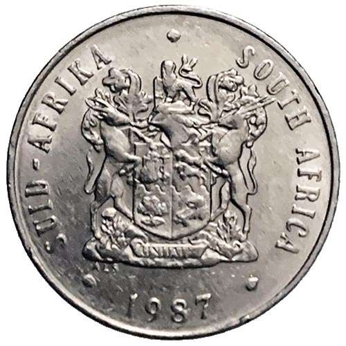 1987 South Africa 20c pure nickel Very Fine