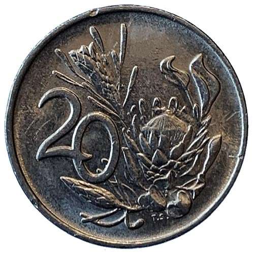 1984 South Africa 20c pure nickel Very Fine