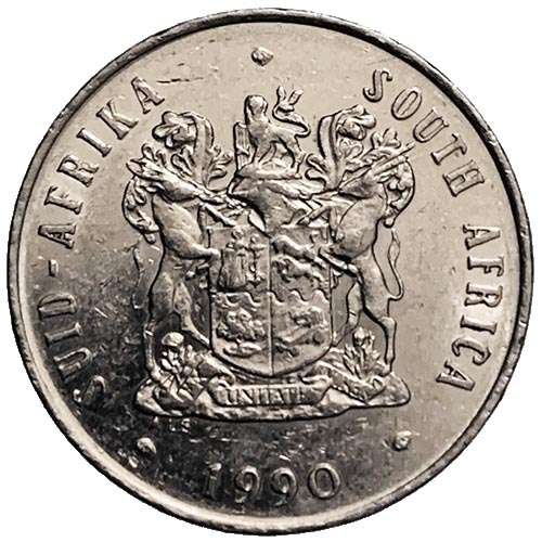 1990 South Africa PW Botha 20c Very Fine