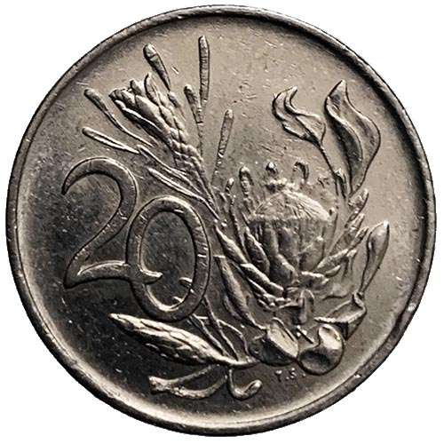 1990 South Africa PW Botha 20c Very Fine