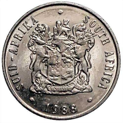 1988 South Africa 20c pure nickel Very Fine