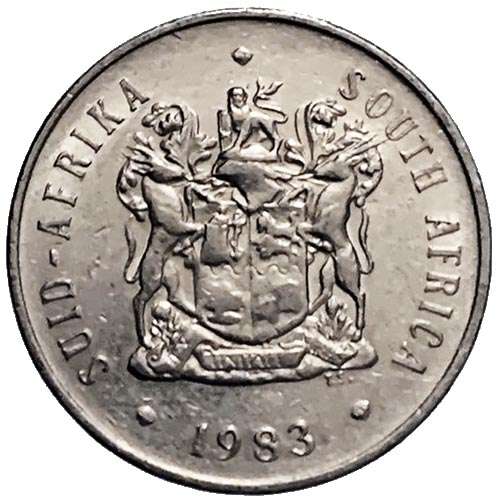 1983 South Africa 20c pure nickel Very Fine