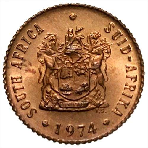 1974 South Africa UNCIRCULATED half cent 1/2c