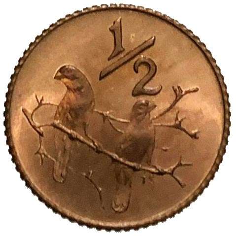 1974 South Africa UNCIRCULATED half cent 1/2c